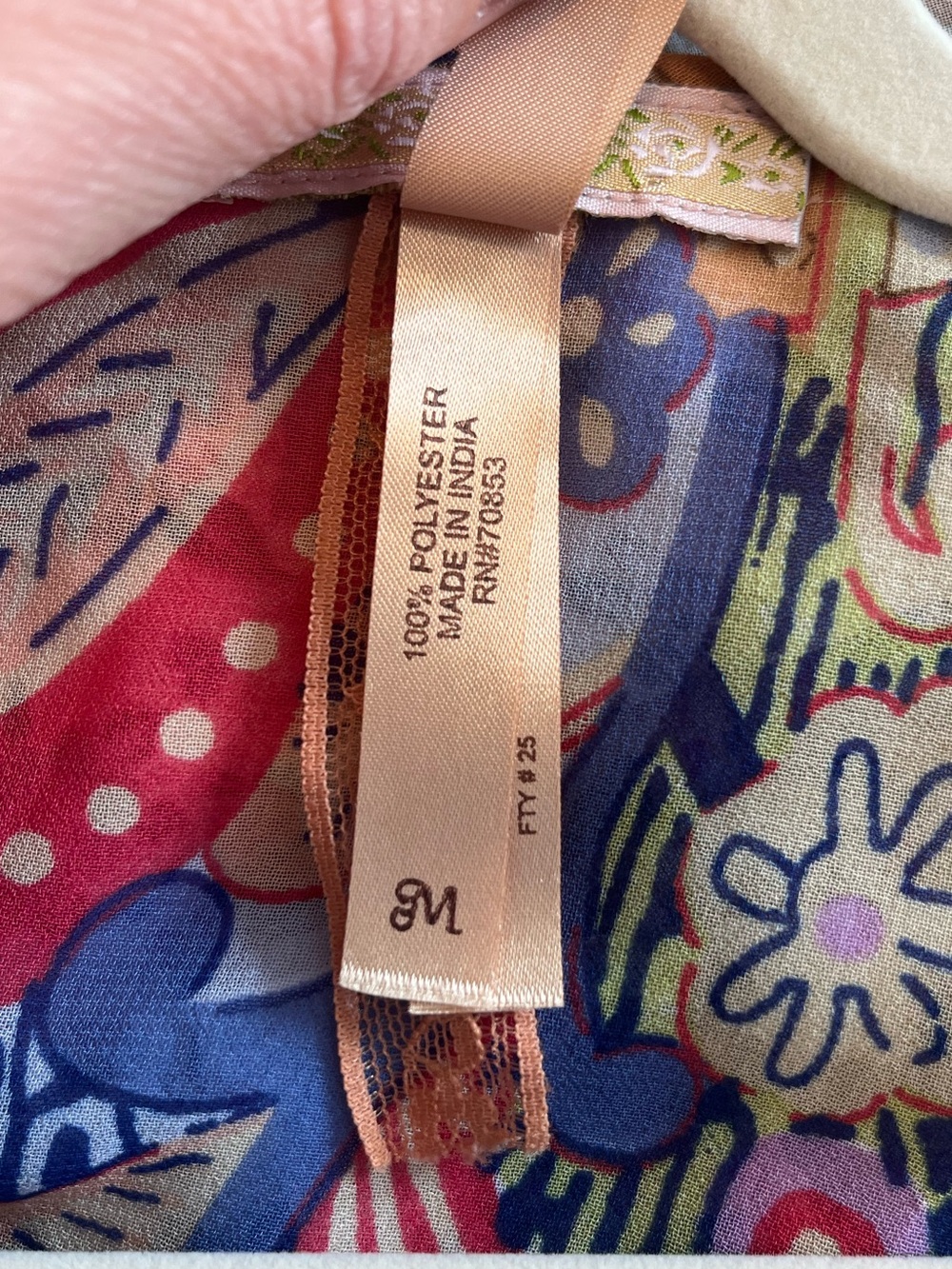 Andrew & Co Multi-Color Floral Paisley Kimono - Picture 6 of 7
